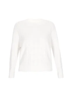 Usha Damen Pullover in weiß - Ausschnitt: Rundhals