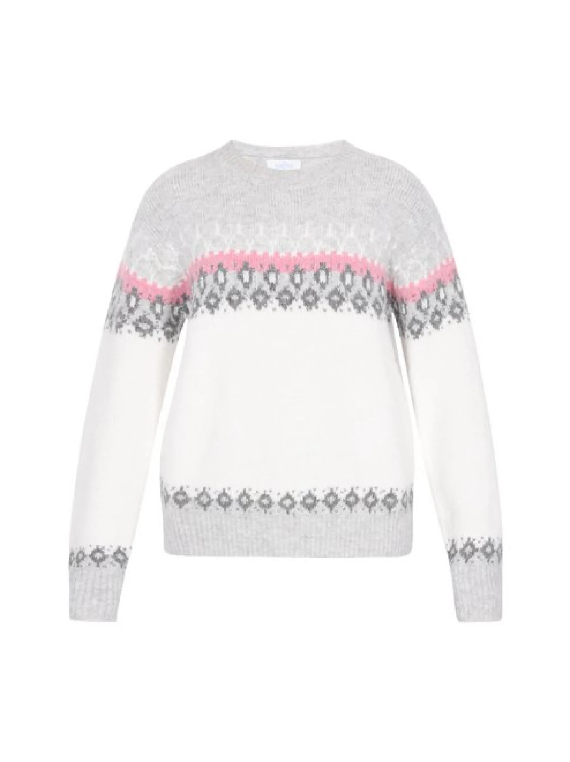 Usha Damen Pullover in weiß - Ausschnitt: Rundhals