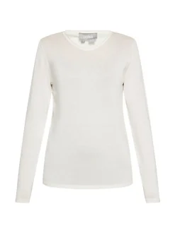 Usha Damen Pullover in weiß - Ausschnitt: V-Ausschnitt