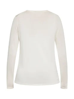 Usha Damen Pullover in weiß - Ausschnitt: V-Ausschnitt