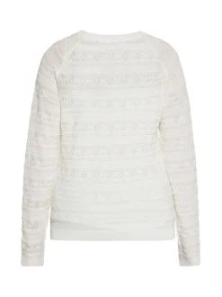 Usha Damen Pullover in weiß - Ausschnitt: Rundhals