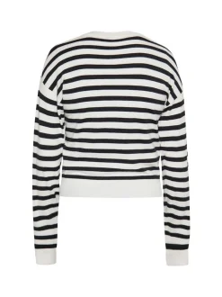 Usha Damen Pullover in weiß - Ausschnitt: V-Ausschnitt