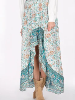 Usha Damen Rock in aqua