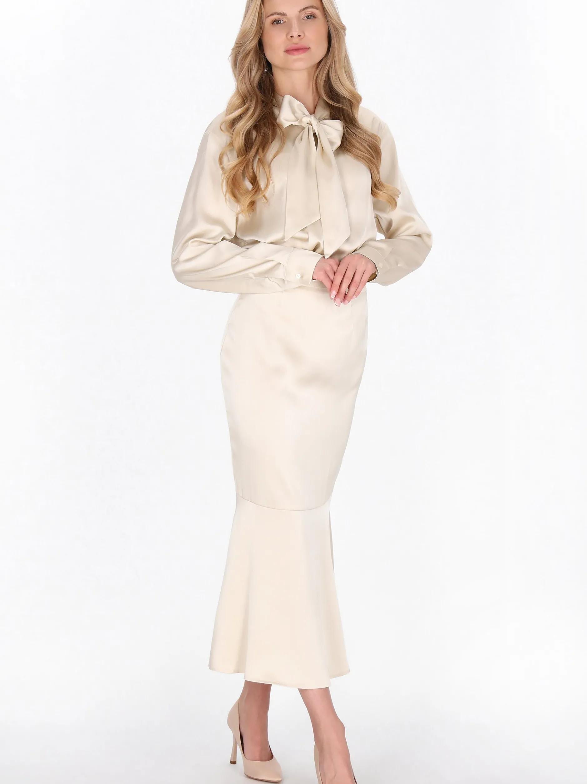 Usha Damen Rock in beige