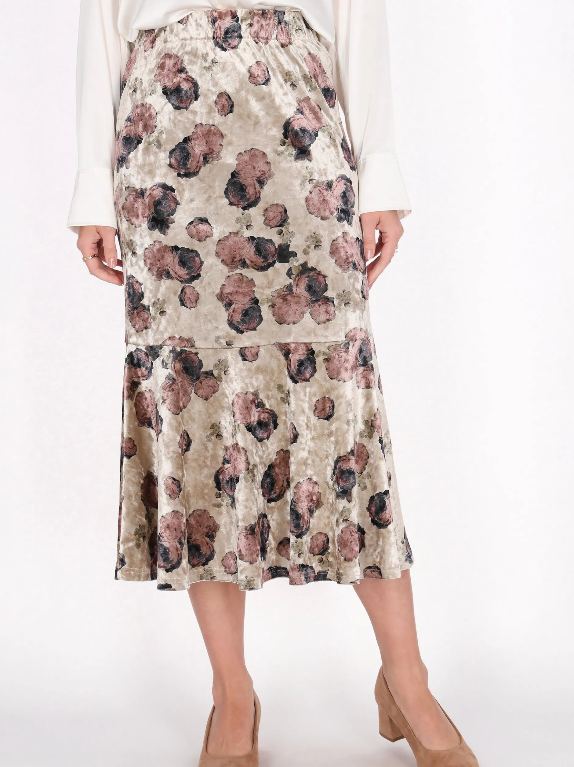 Usha Damen Rock in beige