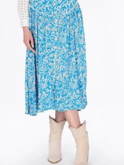 Usha Damen Rock in blau