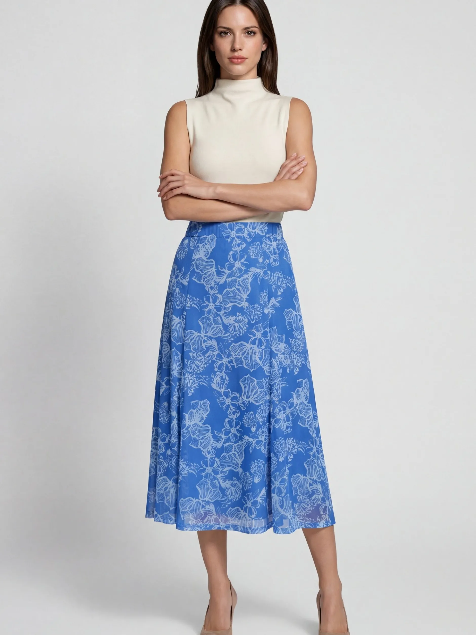 Usha Damen Rock in blau