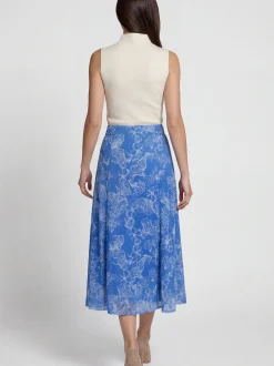 Usha Damen Rock in blau