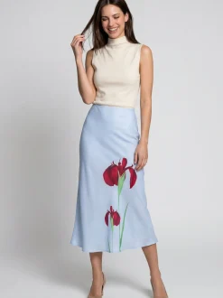 Usha Damen Rock in hellblau