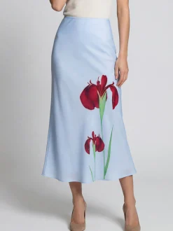 Usha Damen Rock in hellblau