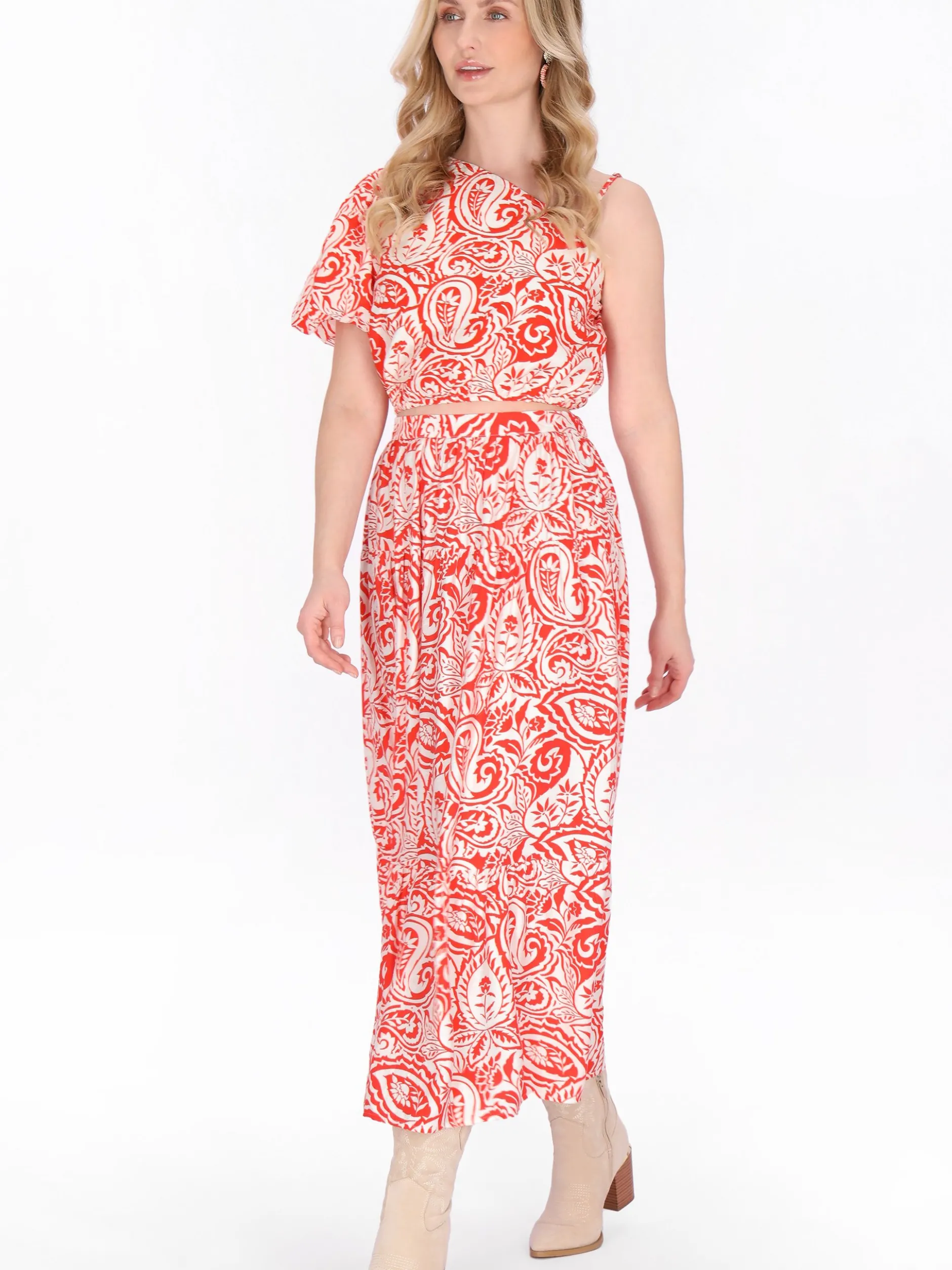 Usha Damen Rock in orange