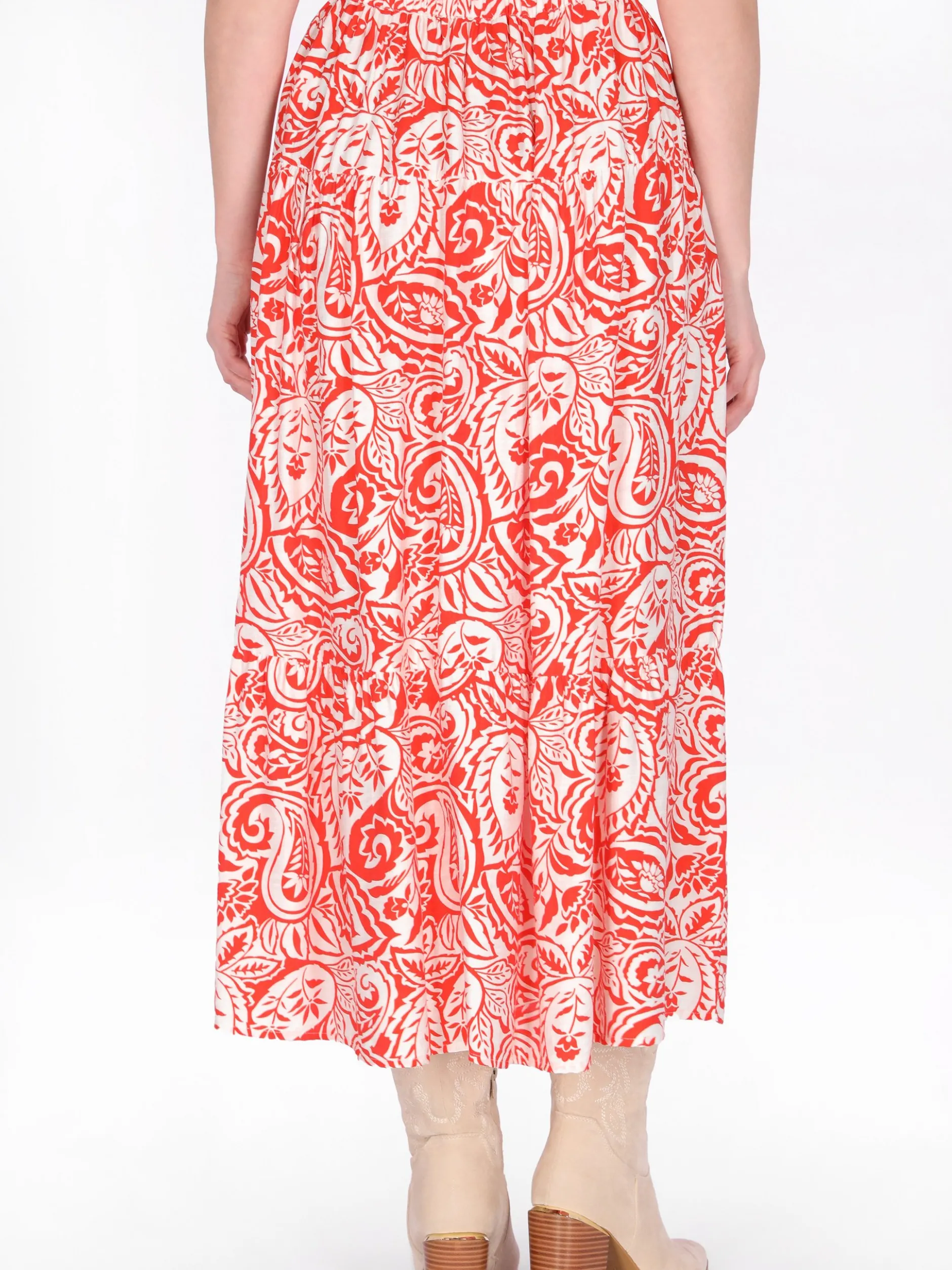 Usha Damen Rock in orange