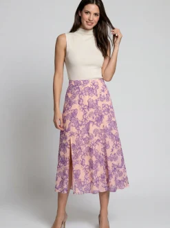 Usha Damen Rock in purple