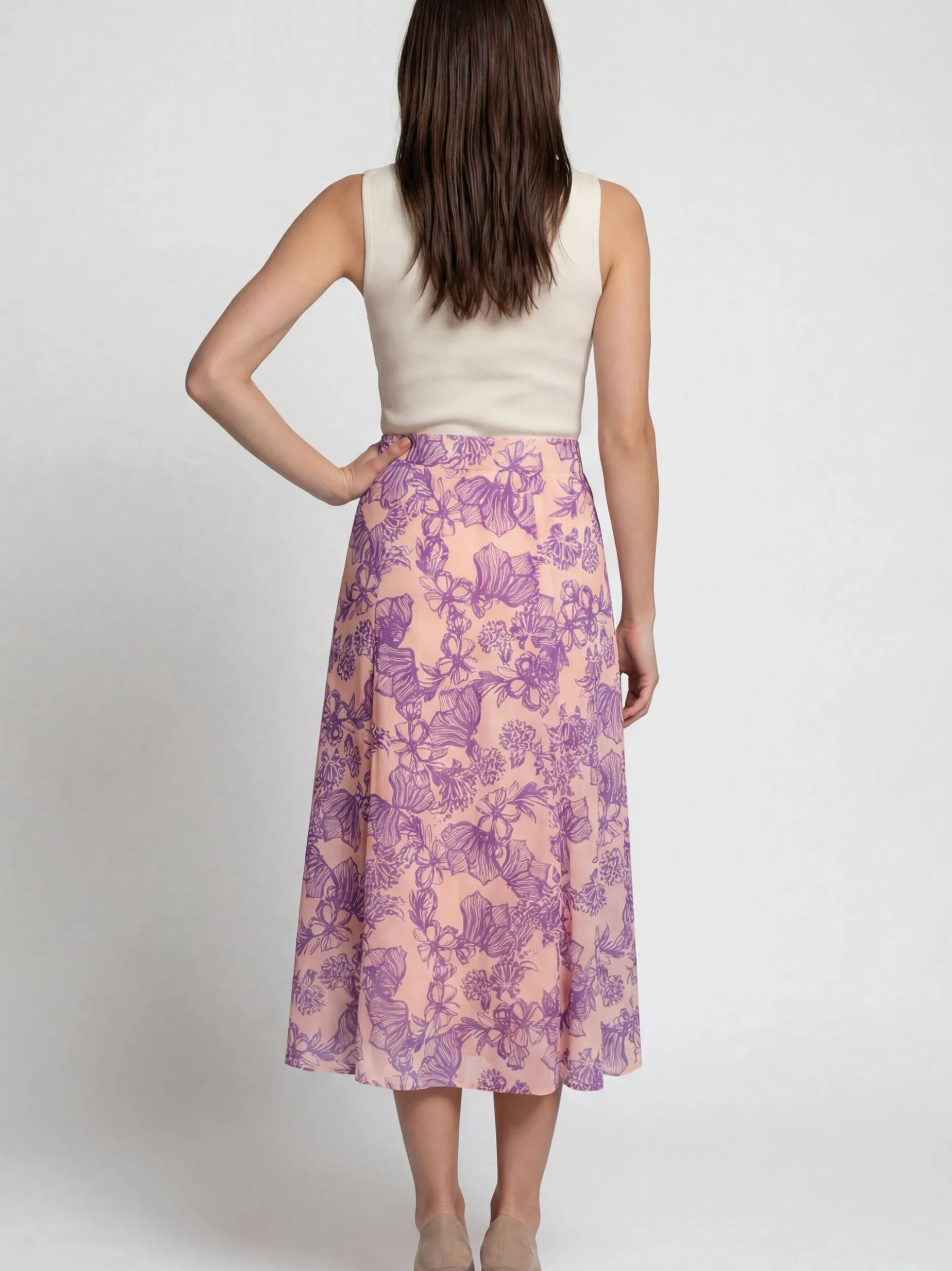 Usha Damen Rock in purple