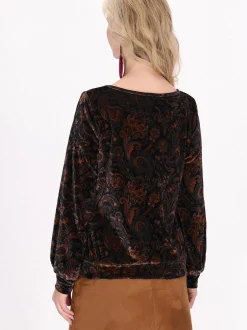 Usha Damen Samtshirt in mehrfarbig