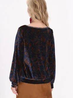Usha Damen Samtshirt in mehrfarbig