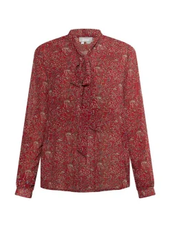 Usha Damen Schluppenbluse in rot - Ausschnitt: Envelope
