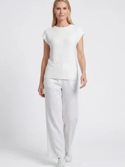 Usha Damen Shirt in weiß - Ausschnitt: Rundhals
