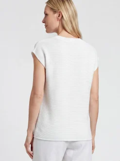 Usha Damen Shirt in weiß - Ausschnitt: Rundhals