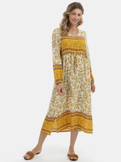 Usha Damen Sommerkleid in mehrfarbig - Länge: mittel