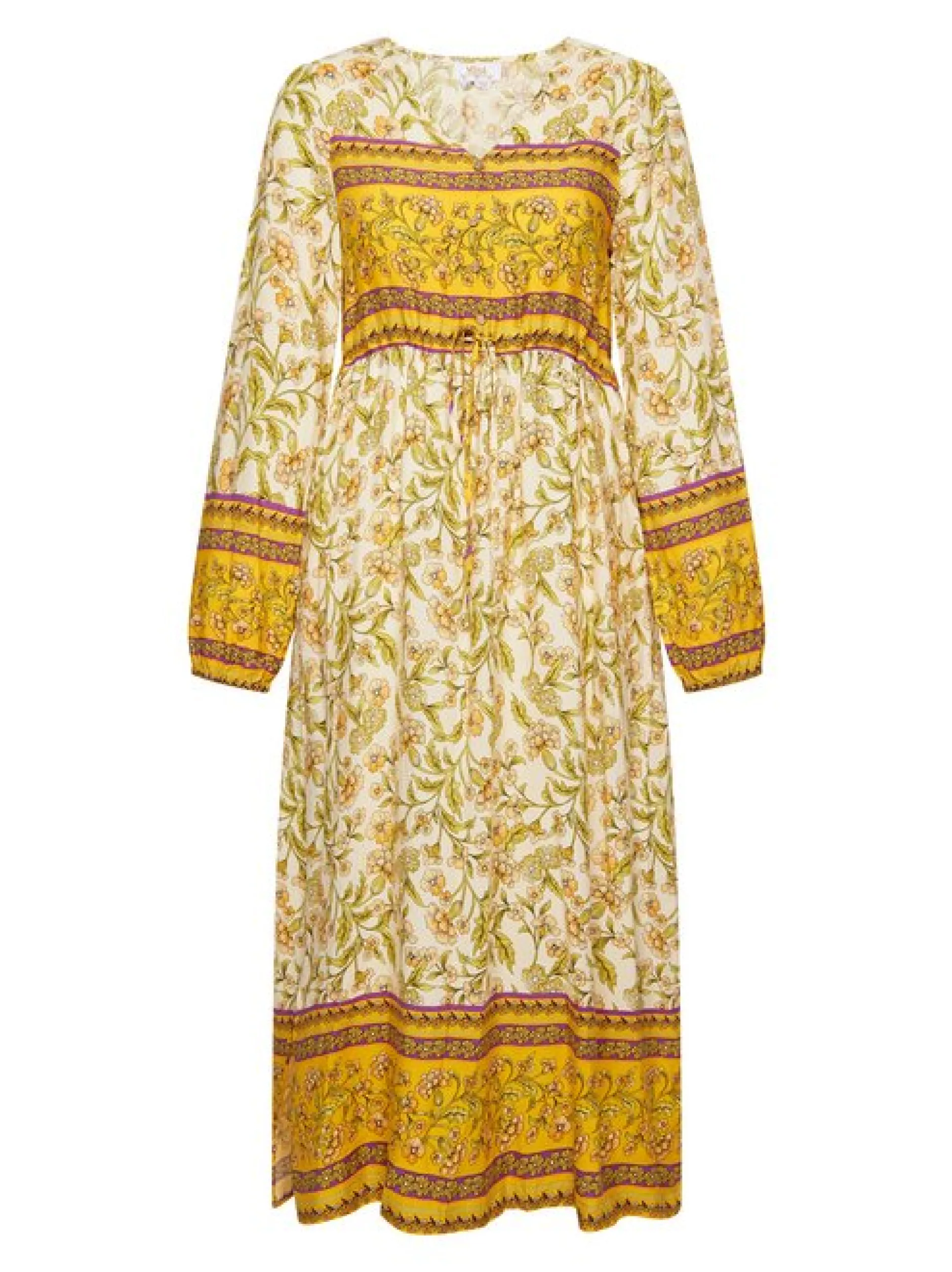 Usha Damen Sommerkleid in mehrfarbig - Länge: mittel