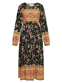Usha Damen Sommerkleid in mehrfarbig - Länge: mittel