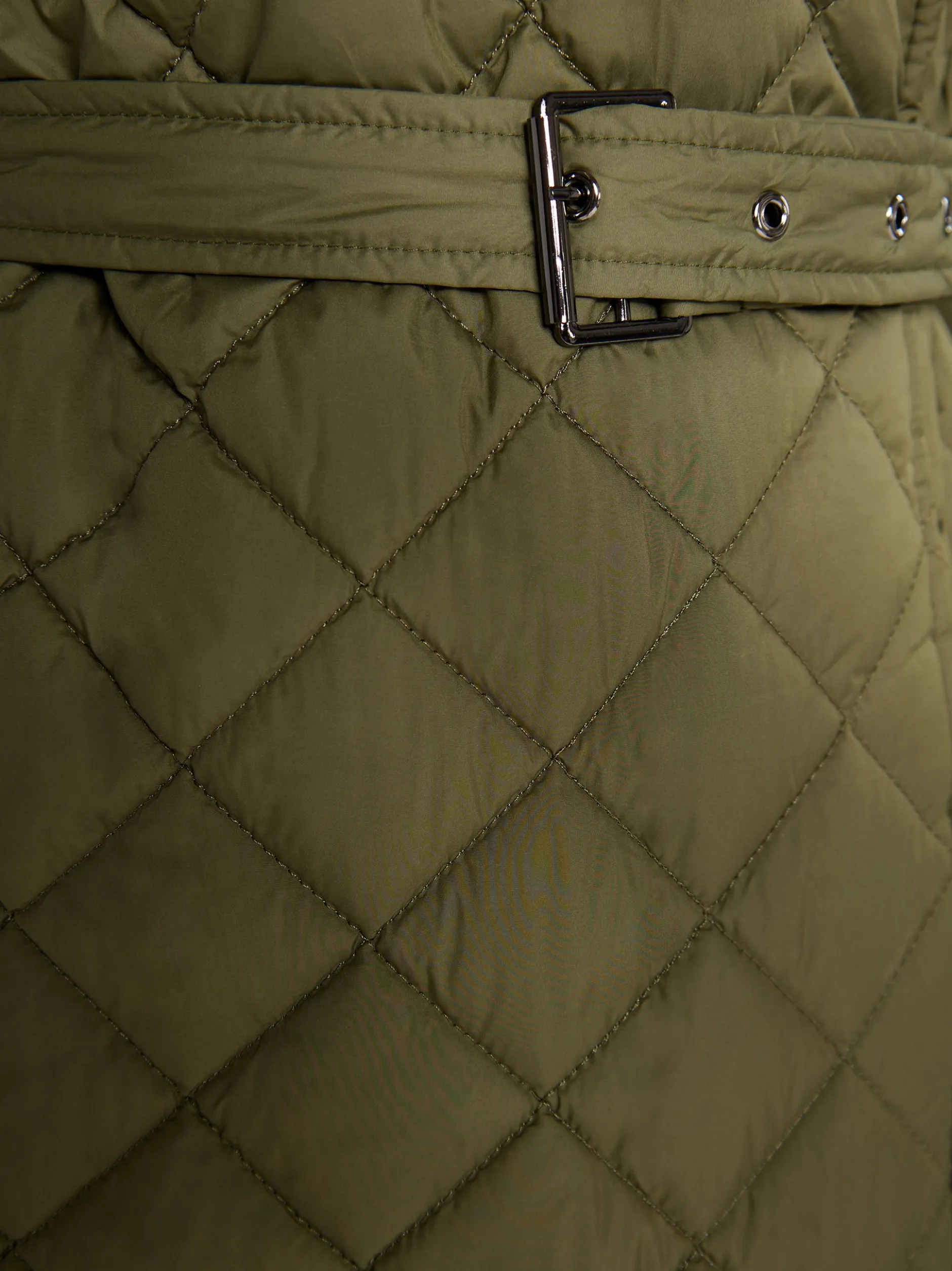 Usha Damen Steppmantel in oliv