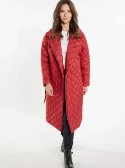 Usha Damen Steppmantel in rot
