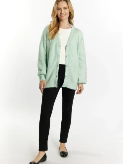 Usha Damen Strickcardigan in melange