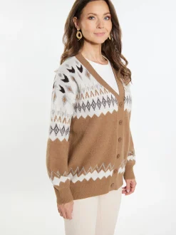 Usha Damen Strickcardigan in beige