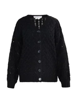 Usha Damen Strickcardigan in schwarz