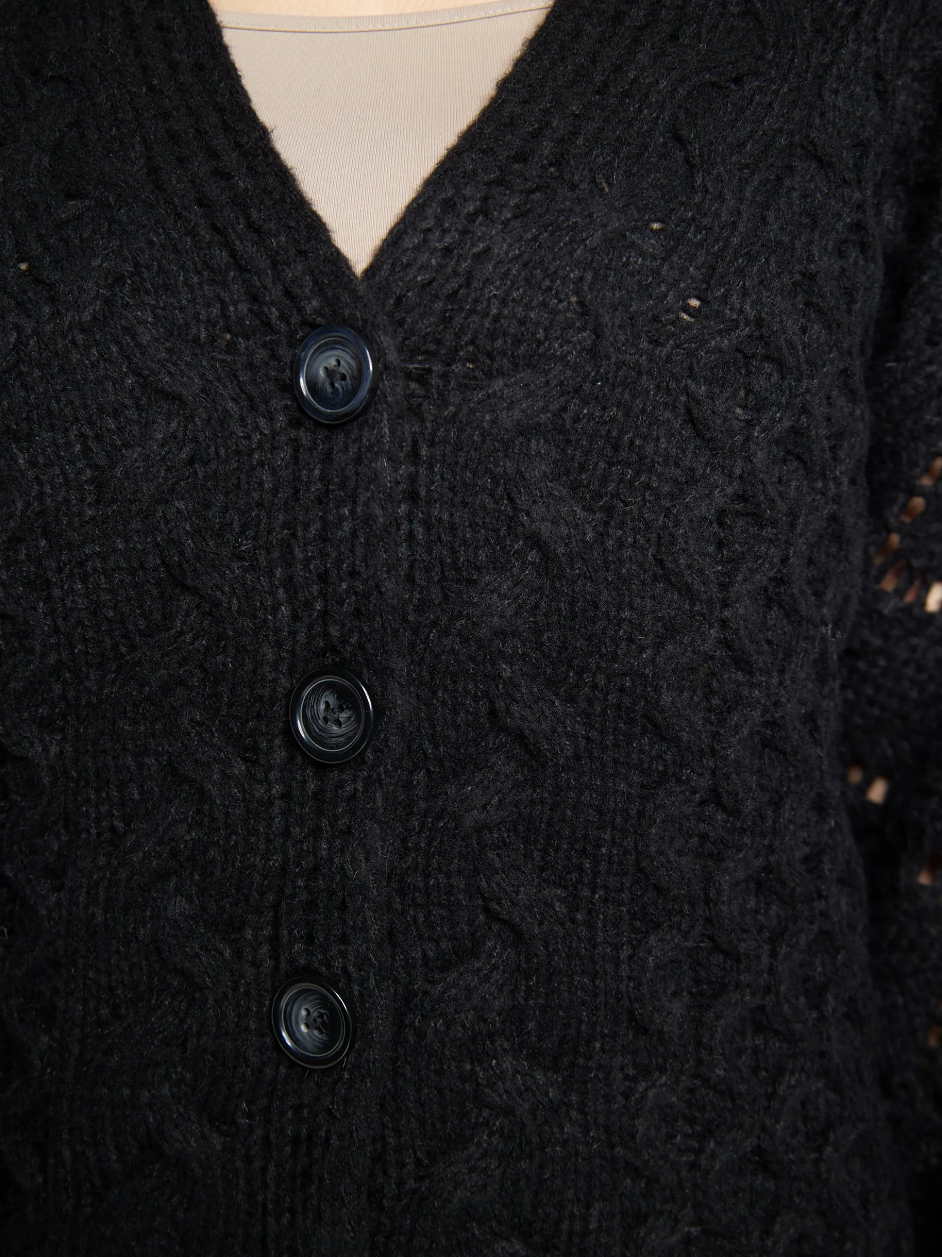 Usha Damen Strickcardigan in schwarz