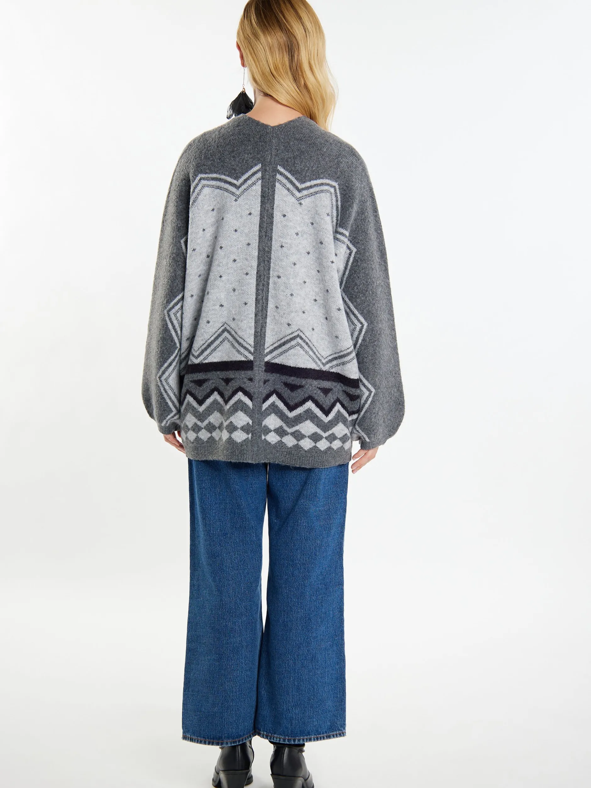 Usha Damen Strickcardigan in mehrfarbig