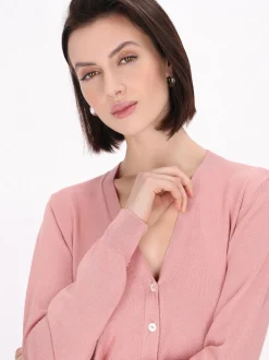 Usha Damen Strickjacke in altrosa