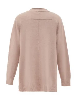 Usha Damen Strickjacke in beige - Ausschnitt: Rundhals