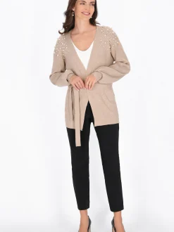 Usha Damen Strickjacke in beige
