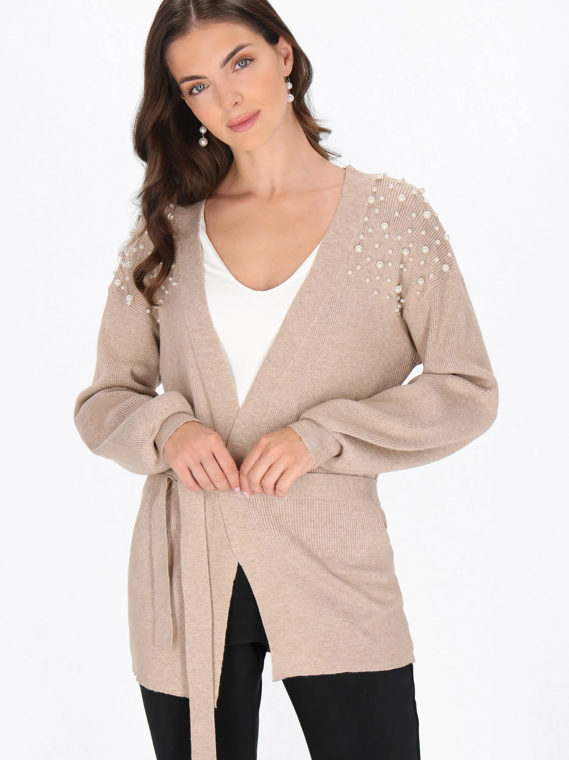 Usha Damen Strickjacke in beige
