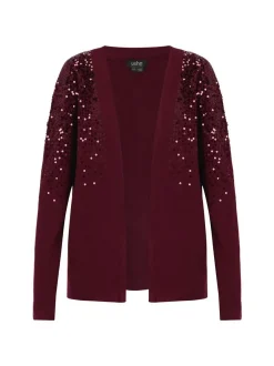 Usha Damen Strickjacke in bordeaux