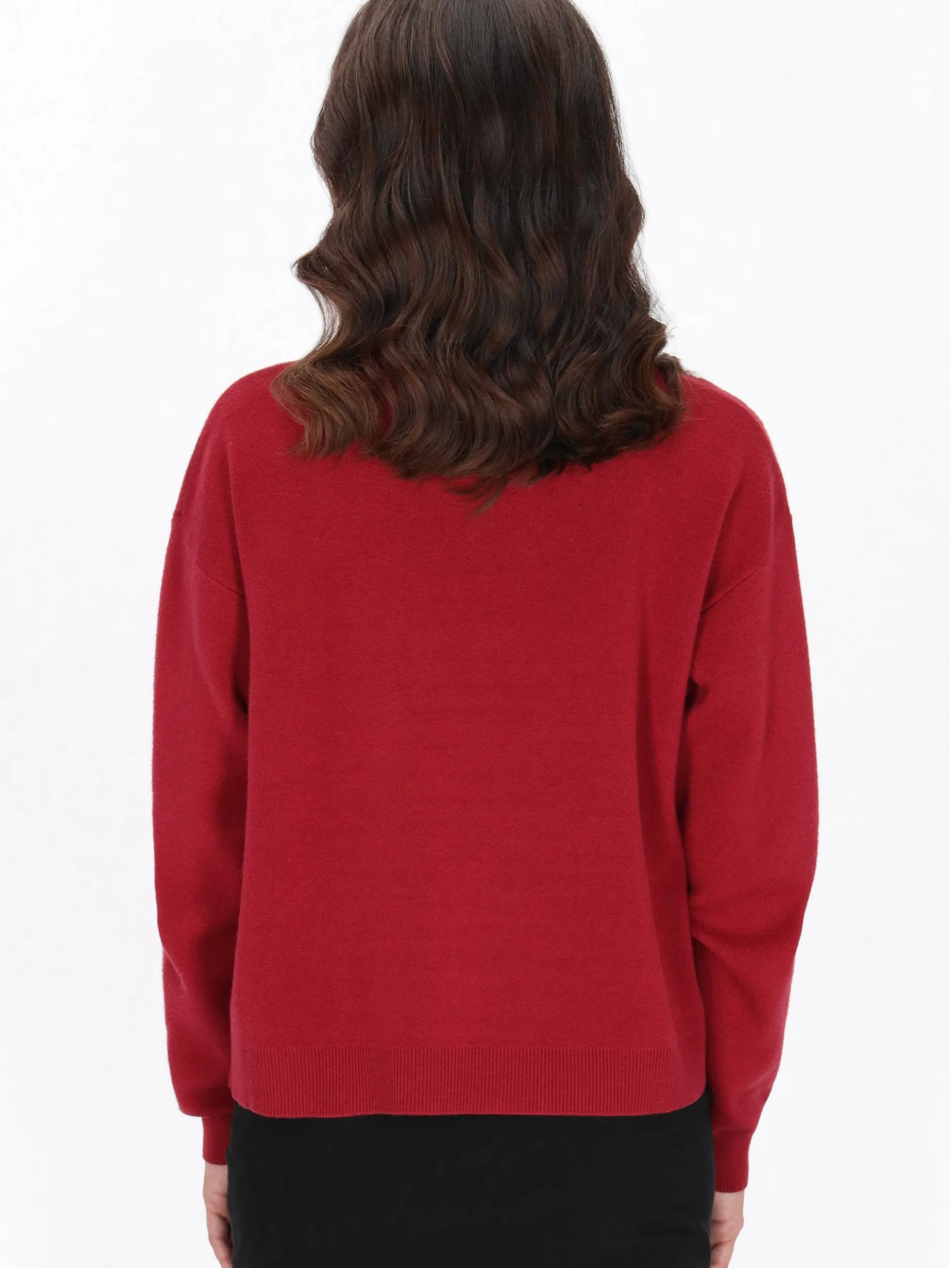 Usha Damen Strickjacke in bordeaux