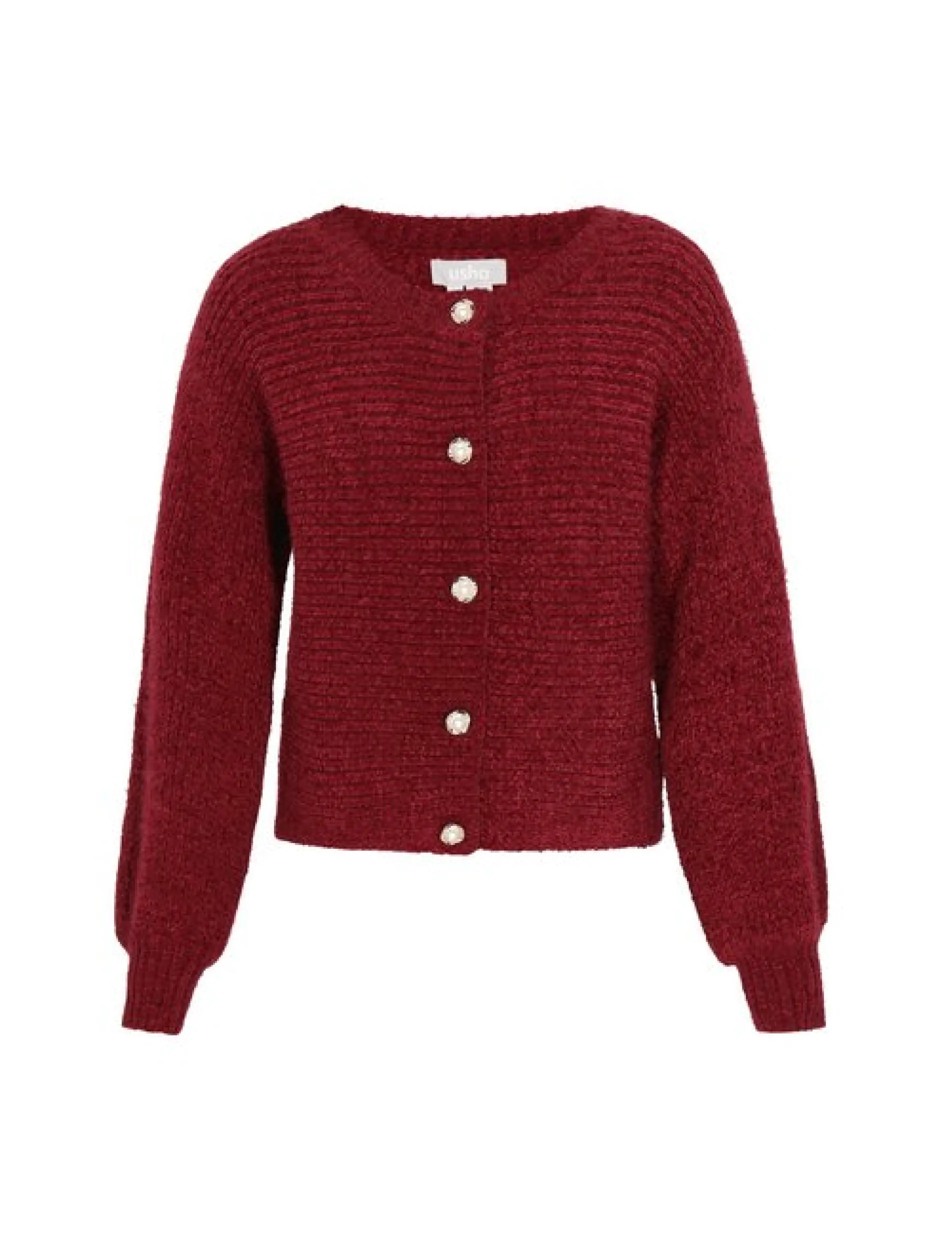 Usha Damen Strickjacke in bordeaux