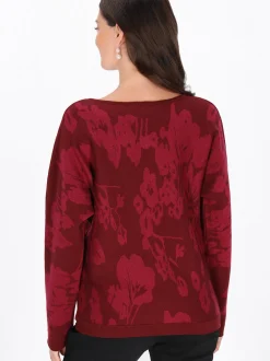 Usha Damen Strickjacke in bordeaux