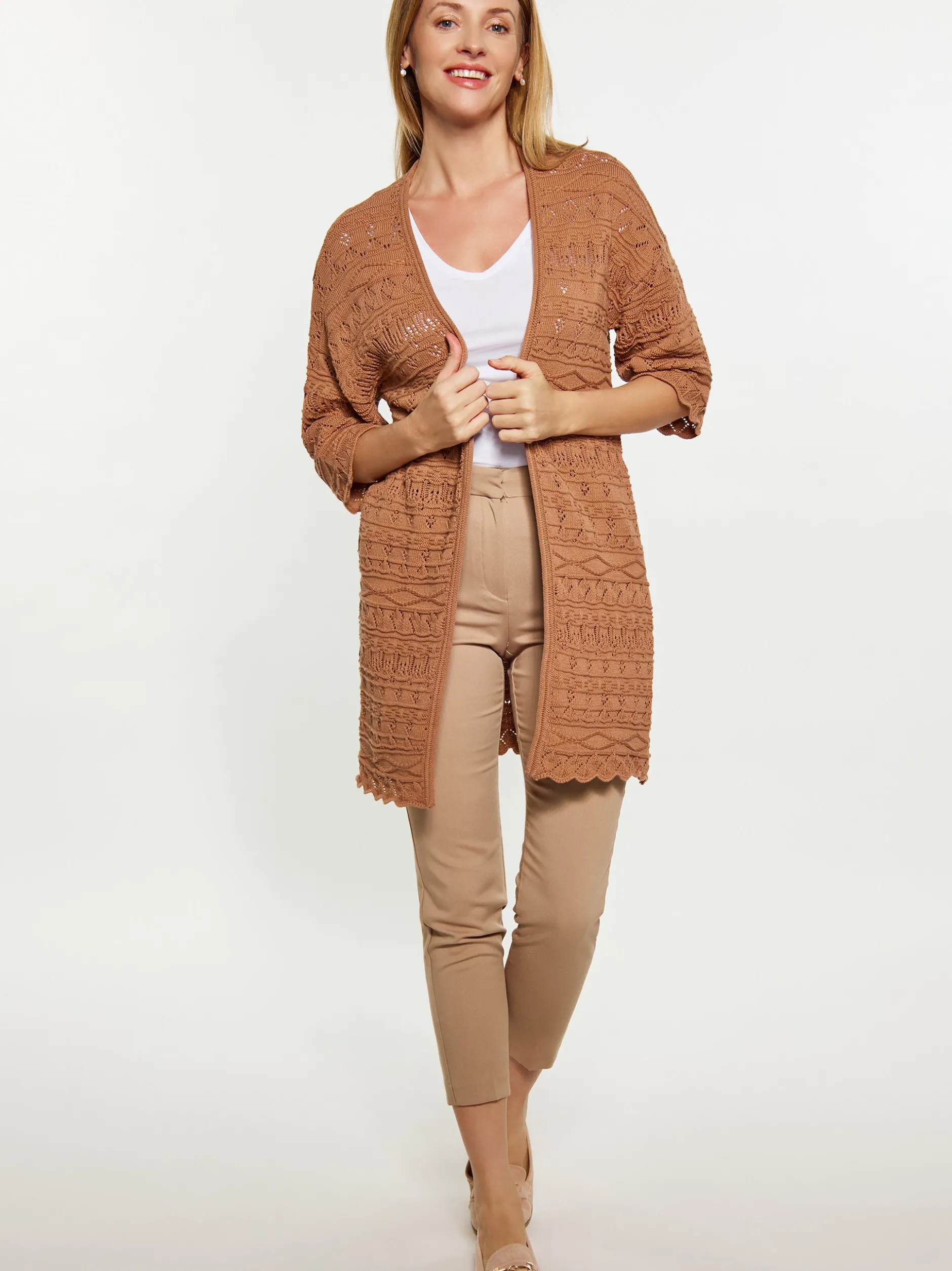 Usha Damen Strickjacke in camel