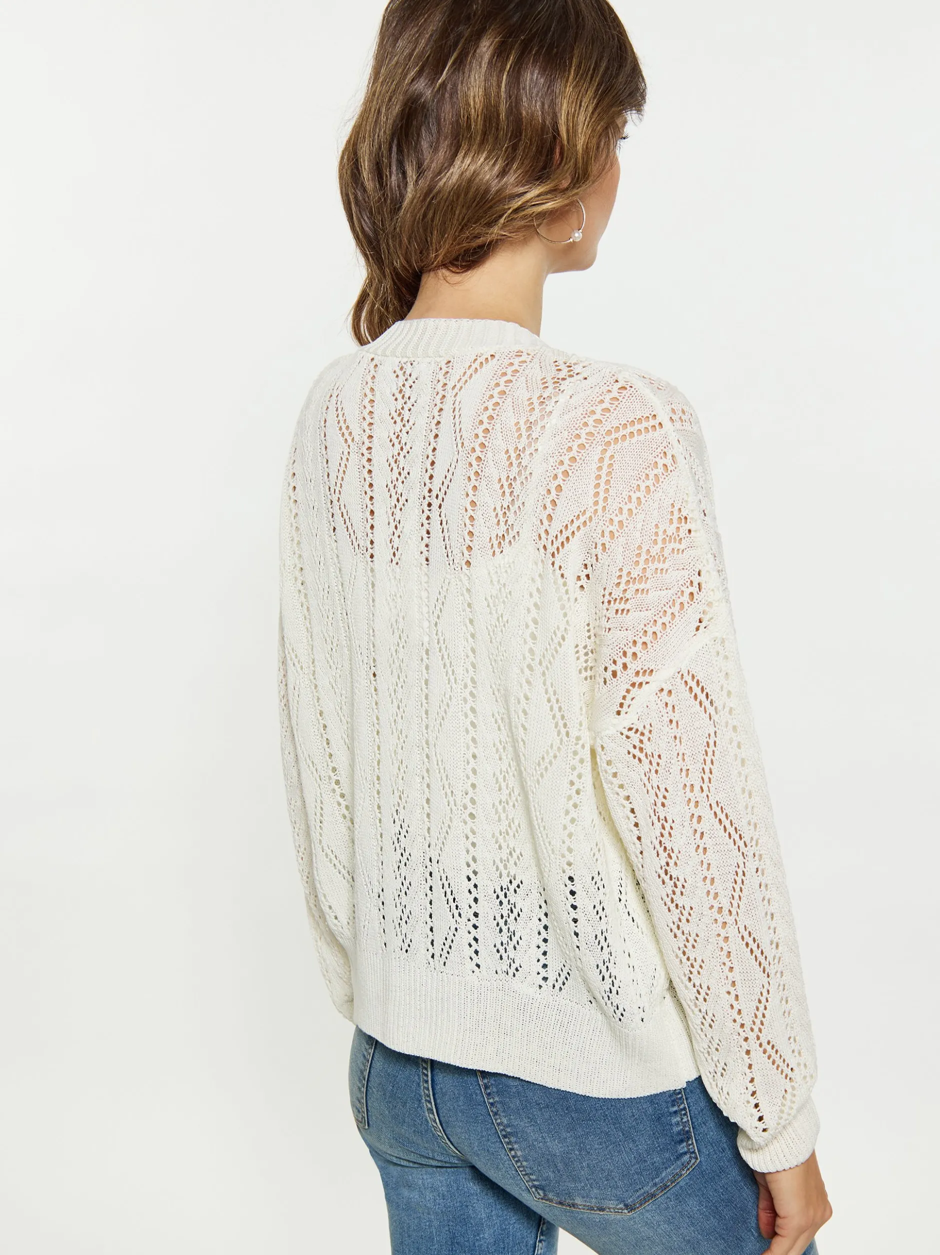 Usha Damen Strickjacke in ecru