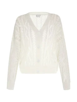 Usha Damen Strickjacke in ecru