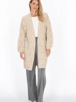 Usha Damen Strickjacke in ecru