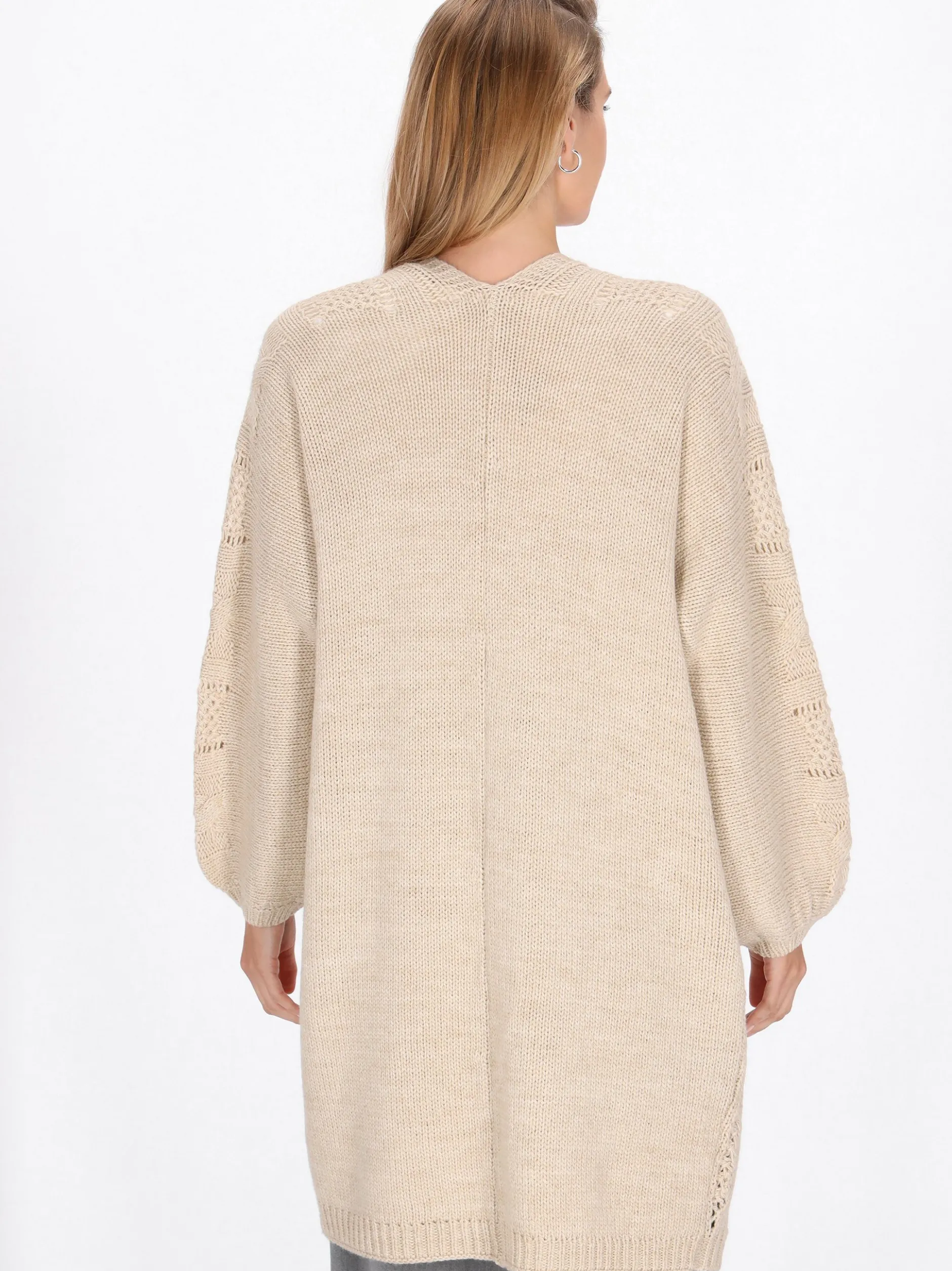 Usha Damen Strickjacke in ecru