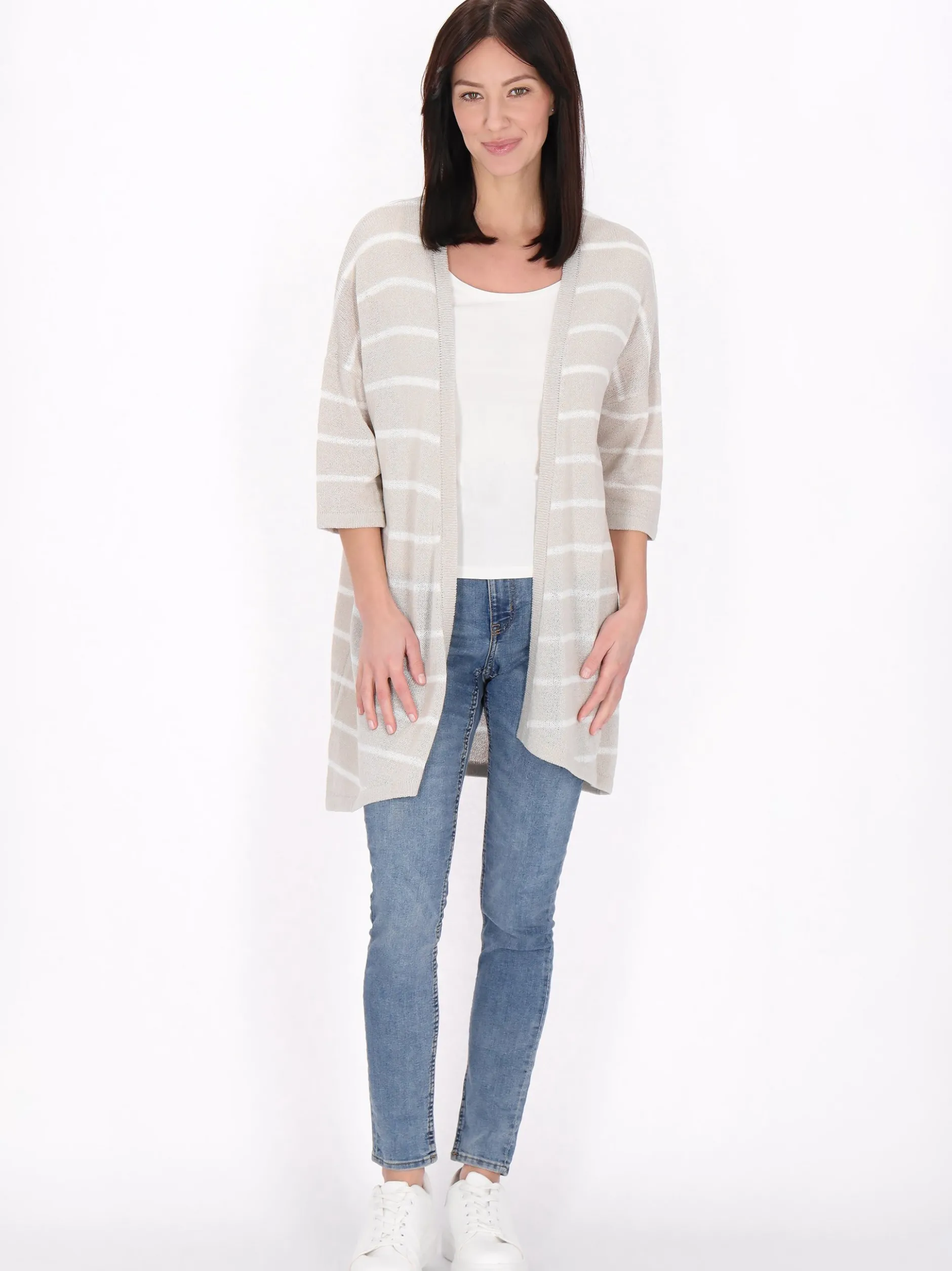 Usha Damen Strickjacke in grau