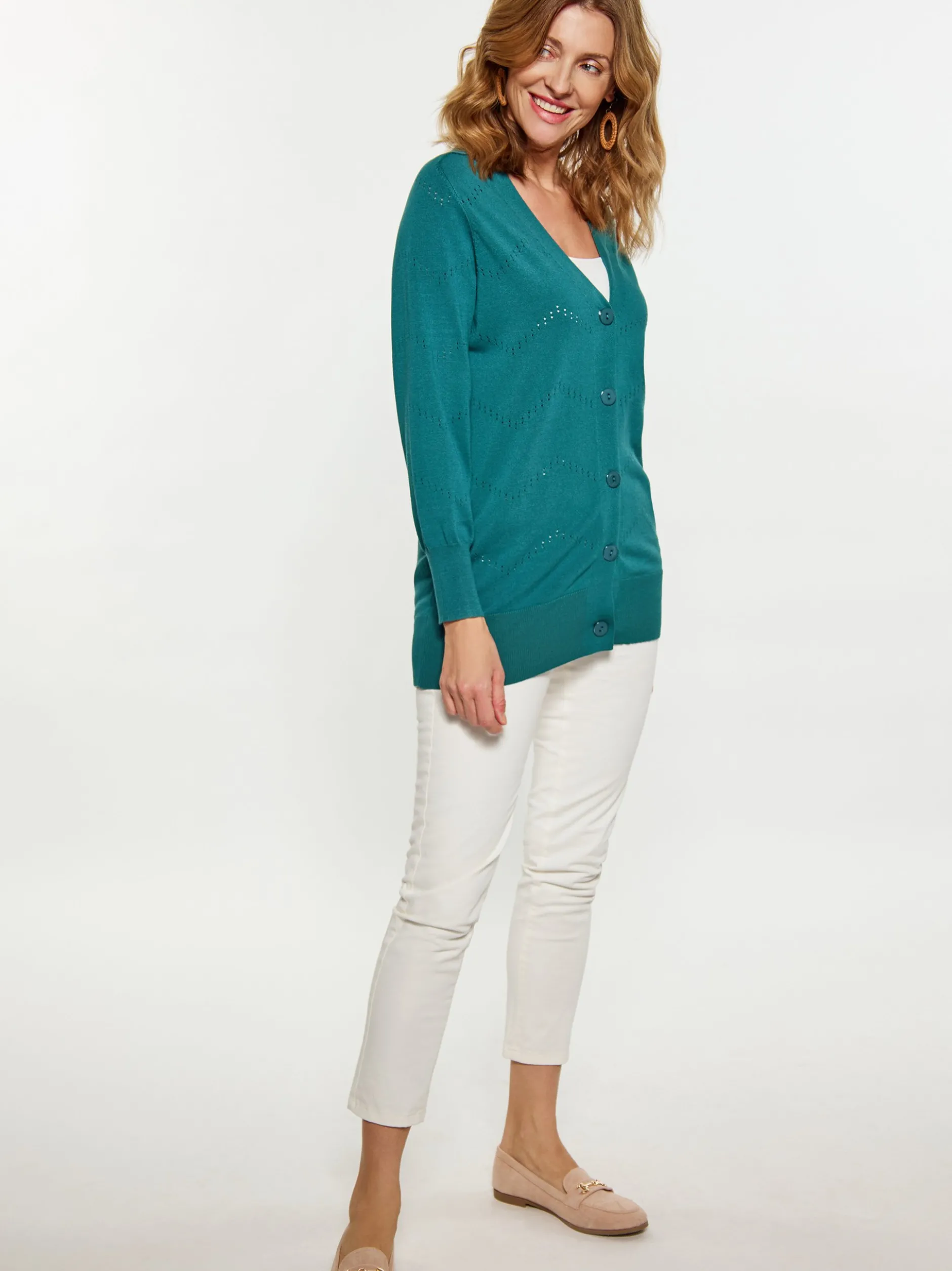 Usha Damen Strickjacke in grün