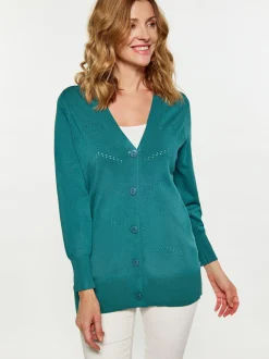 Usha Damen Strickjacke in grün