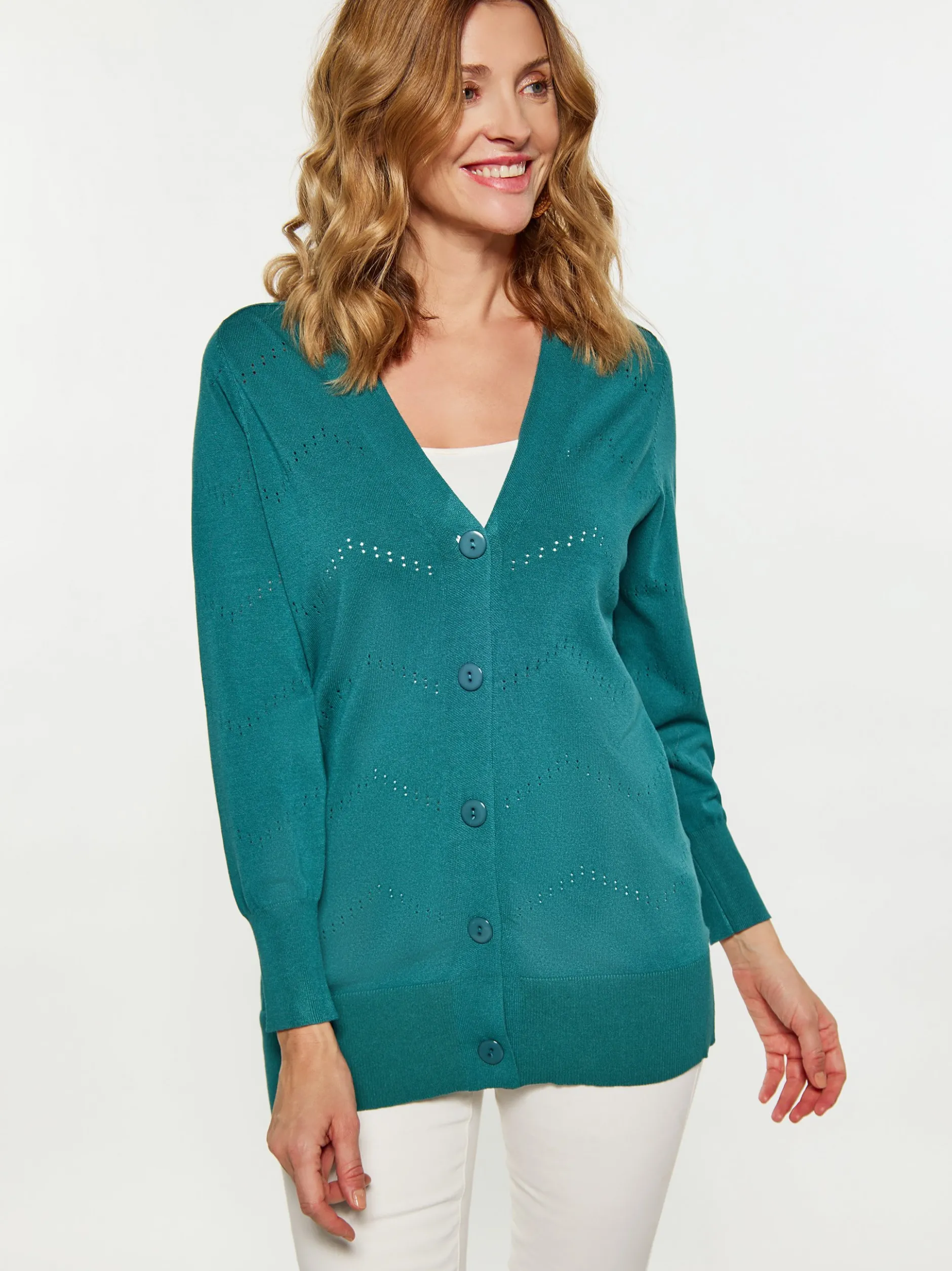 Usha Damen Strickjacke in grün